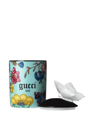 Shop Gucci Flora Inventum Scented Candle In Blue