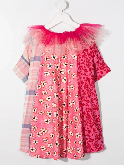 Shop Raspberry Plum Sasha Patchwork Dress In Pink