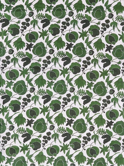 La Doublej Wildbird-print Linen Runner In White