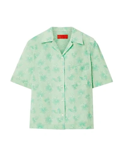 Shop Commission Woman Shirt Light Green Size 2 Cotton