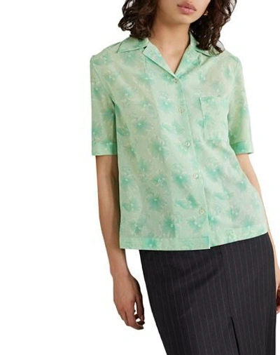 Shop Commission Woman Shirt Light Green Size 2 Cotton