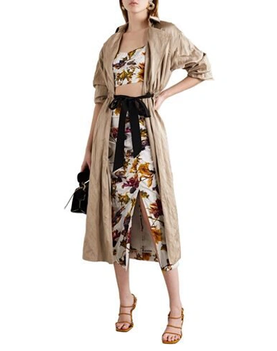 Shop Jason Wu Collection Woman Overcoat & Trench Coat Beige Size 12 Viscose, Cotton, Stainless Steel
