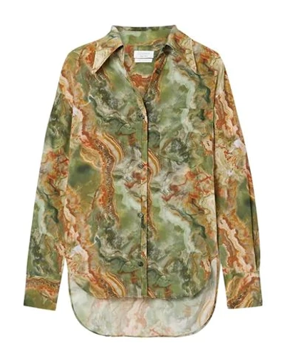 Shop Deveaux Shirts In Military Green