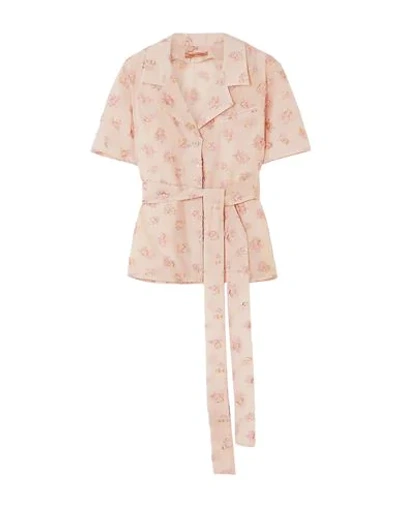 Shop Maggie Marilyn Woman Shirt Light Pink Size 8 Cotton, Viscose, Silk, Metallic Fiber