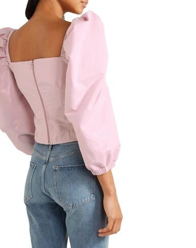 Shop Avavav Woman Top Pink Size Xs Cotton, Metallic Fiber