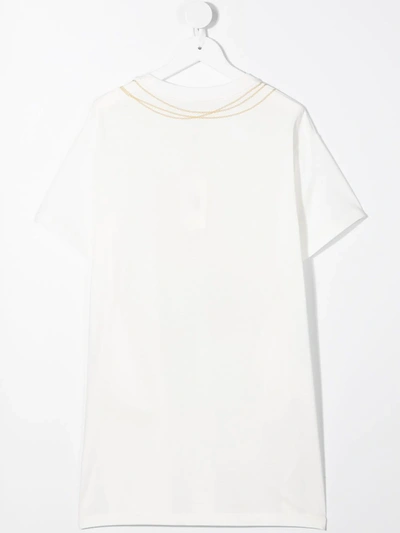 Shop Fendi Bag-print T-shirt Dress In White