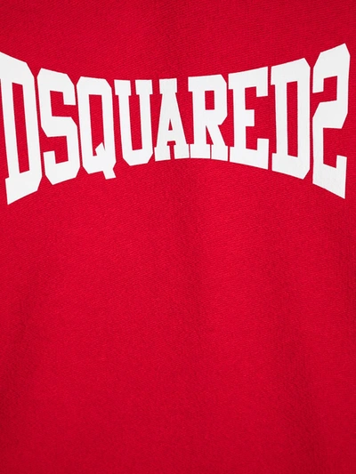 Shop Dsquared2 Logo-print Sweatshirt Dress In Red