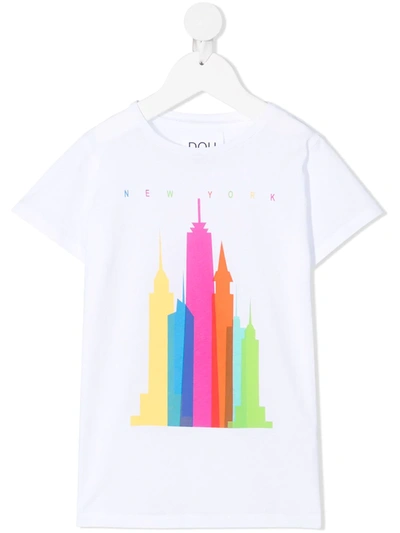 Shop Douuod New York Print T-shirt In White