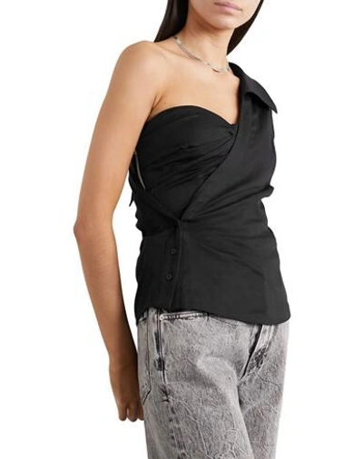 Shop Rta Woman Top Black Size Xs Cotton, Linen, Nylon, Elastane