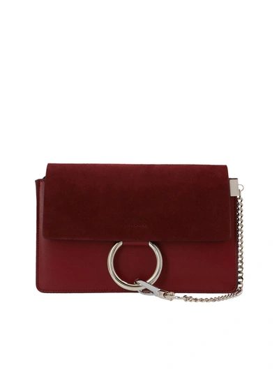 Shop Chloé Faye Small Bag In Red
