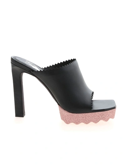 Off-white Sponge High-heel Mules In Black