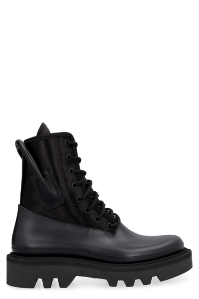 Shop Givenchy Lug-sole Lace-up Boots In Black
