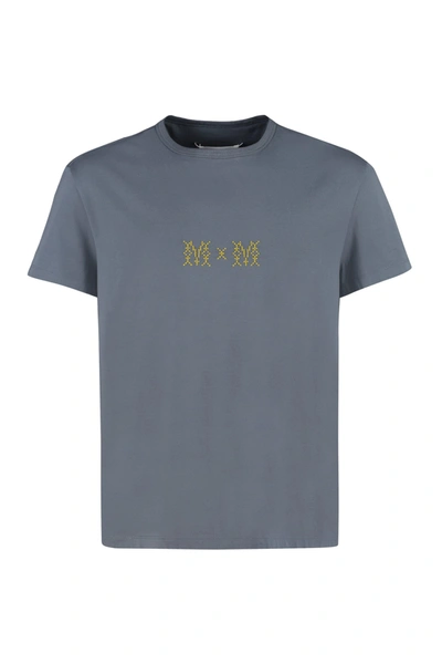 Shop Maison Margiela Cotton Crew-neck T-shirt In Grey