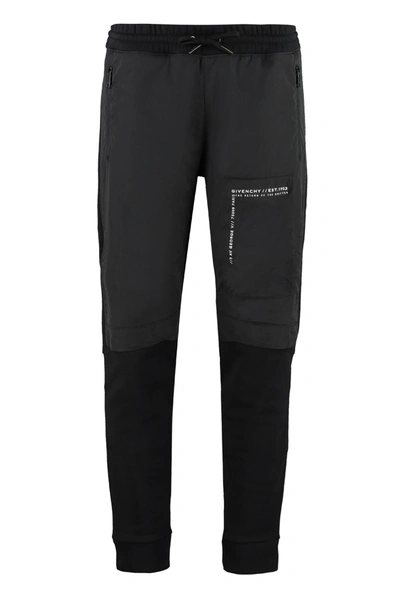 Shop Givenchy Stretch Cotton Track-pants In Black