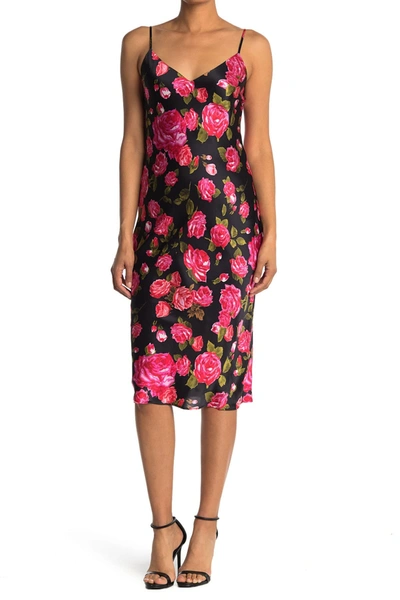 Shop L Agence Jodie Floral Slip Dress In Blackrose
