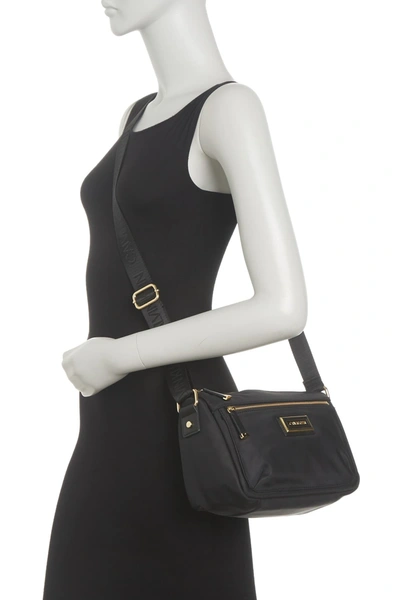 Shop Calvin Klein Belfast Dressy Nylon Crossbody Bag In Blk Gold
