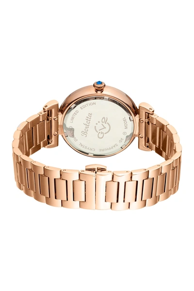 Shop Gevril Berletta Brown Dial Rose Gold Watch, 37mm