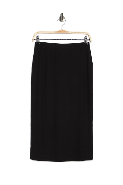 Shop Afrm Port Ribbed Pencil Skirt In Noir