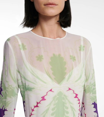 Shop Valentino Printed Silk Georgette Gown In Multicoloured