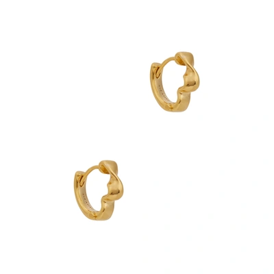 Shop Daisy London X Estée Lalonde Flow 18kt Gold-plated Hoop Earrings