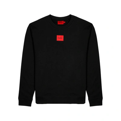 Shop Hugo Diragol Black Cotton Sweatshirt