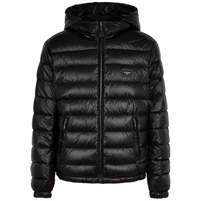 Shop Dolce & Gabbana Black Quilted Shell Jacket