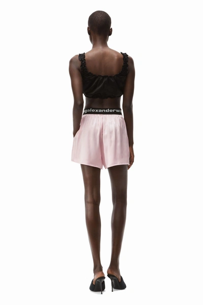 Shop Alexander Wang Women's Pink Silk Shorts
