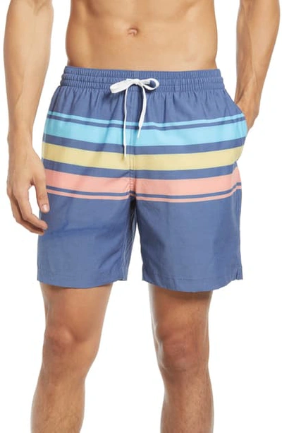 Shop Chubbies Tropicadas 7-inch Swim Trunks In Navy Blue