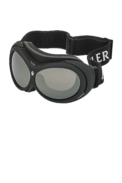 Shop Moncler Ski Goggles In Matte Black