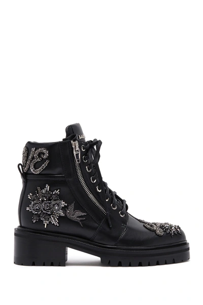 Shop Balmain Rangers Embellished Boot In Black