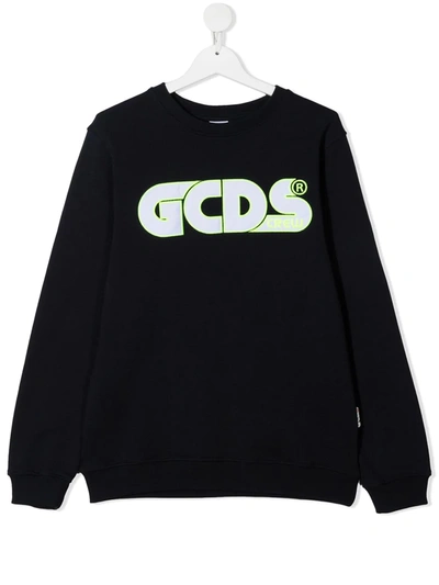 Shop Gcds Logo Print Sweatshirt In Blue