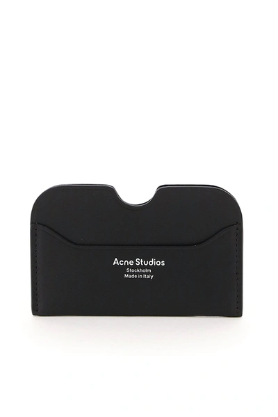 Shop Acne Studios Leather Card Holder In Black