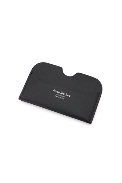 Shop Acne Studios Leather Card Holder In Black