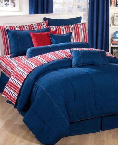 Shop Karin Maki American Denim Comforter, Full Bedding In Blue
