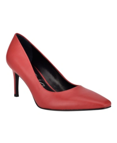 Shop Calvin Klein Women's Callia Dress Pumps Women's Shoes In Red
