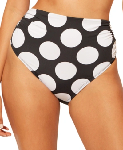Shop Bleu By Rod Beattie High-waist Bikini Bottoms Women's Swimsuit In Black/white