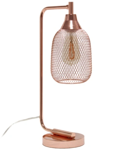 Shop All The Rages Industrial Mesh Desk Lamp In Copper