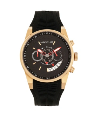Shop Morphic Quartz M72 Series, Mph7203, Black/gold Chronograph Silicone Watch 43mm