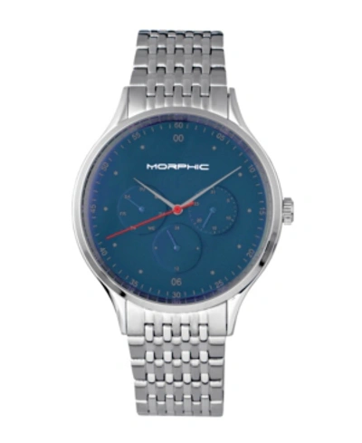 Shop Morphic M65 Series, Blue Face, Silver Bracelet Watch W/day/date, 42mm