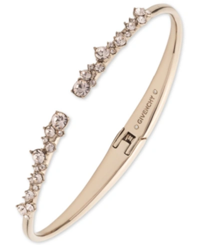 Shop Givenchy Crystal Stone Cuff Bracelet In Gold