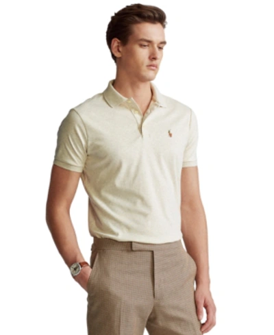 Shop Polo Ralph Lauren Men's Custom Slim Fit Soft Cotton Polo Shirt In American Heather