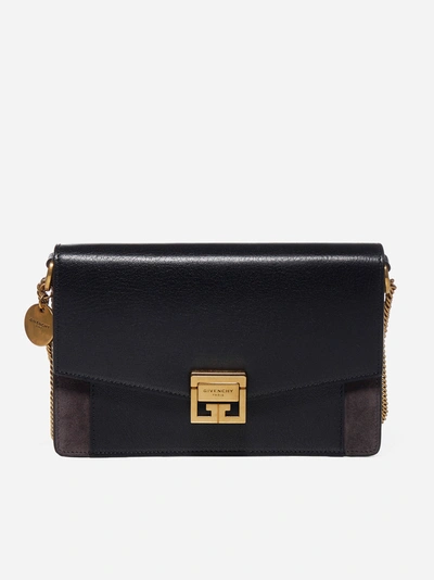 Shop Givenchy Gv3 Leather And Suede Wallet On Chain Bag