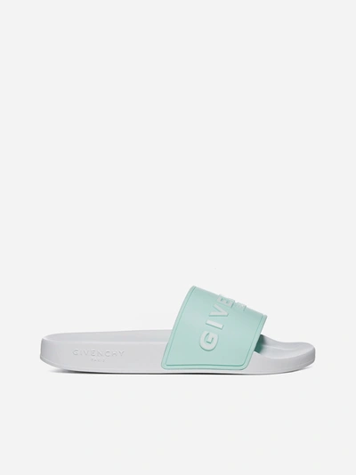 Shop Givenchy Slides In Gomma Con Logo