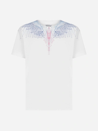 Shop Marcelo Burlon County Of Milan T-shirt Bezier Wings In Cotone