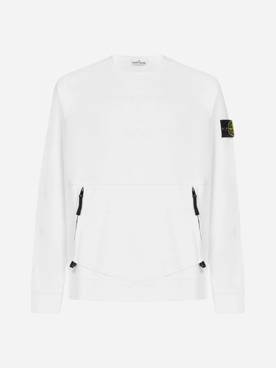 Shop Stone Island Cotton Sweatshirt