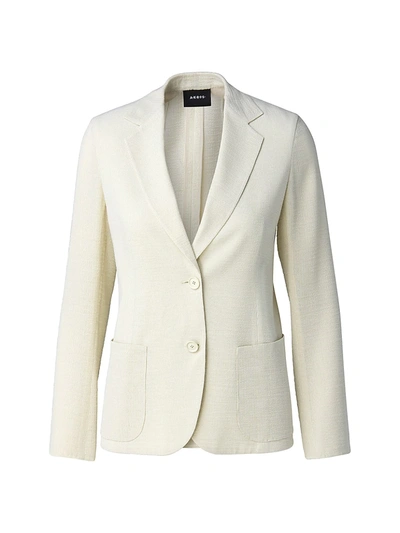 Shop Akris Nash Cotton & Silk Seersucker Jacket In Phosphor
