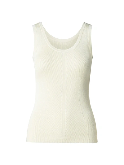 Shop Akris Fine Ribbed Tank Top In Phosphor