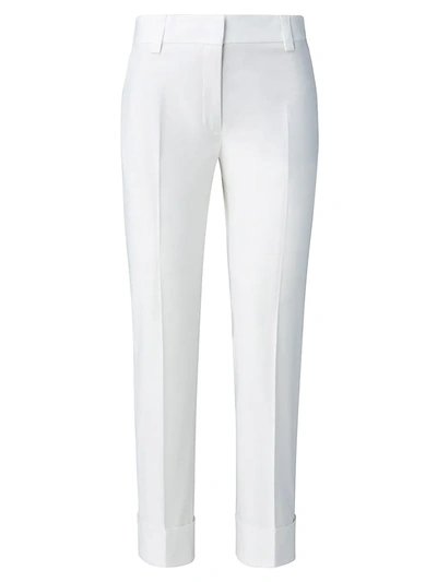 Shop Akris Maxima Poplin Stretch Pants In Ecru