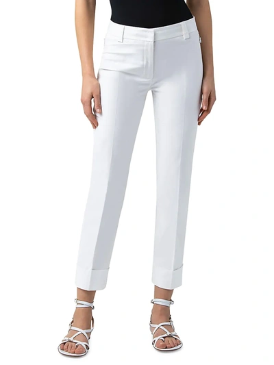 Shop Akris Maxima Poplin Stretch Pants In Ecru