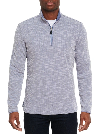 Shop Robert Graham Allman Regular-fit Quarter-zip Sweater In Black